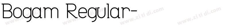Bogam Regular字体转换